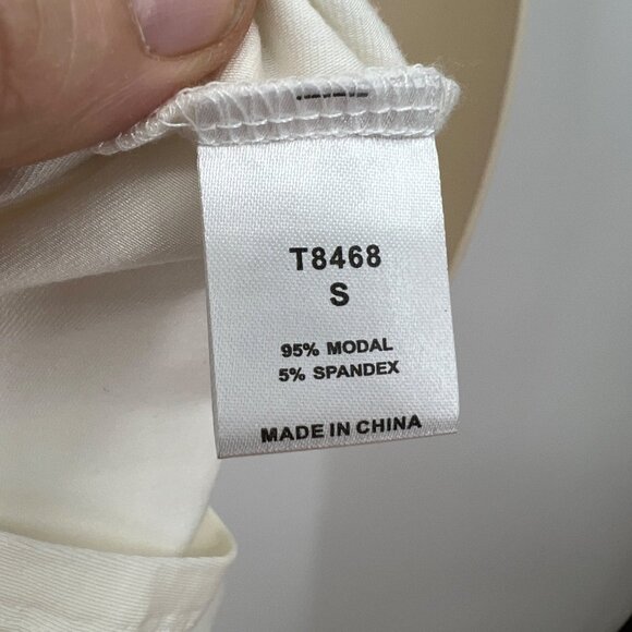 TART Cream Asymmetrical Draped Roundneck One Cold Shoulder Top - Picture 10 of 11